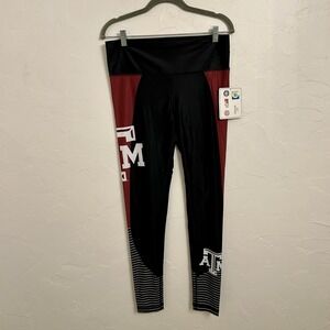 Sideline Apparel Texas A&M Leggings Maroon Black White Aggies Collegiate Size M